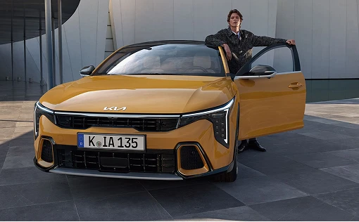 Bold, assertive front profile